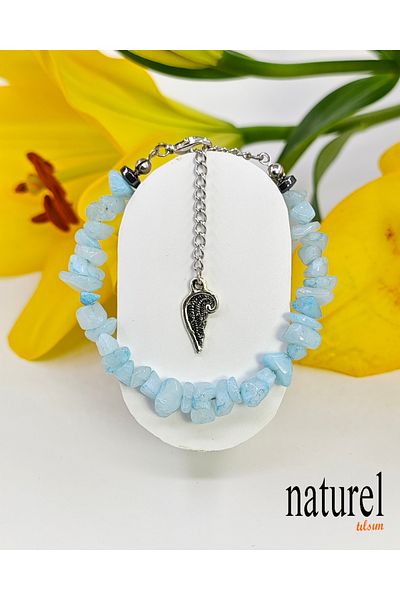 Naturel Tılsım Akumarin Broken Natural Stone Lady Bracelet