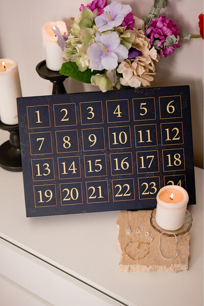 Elika Silver Kadın 24'lü Hediye Seti - Advent Calendar - Premium 925 Ayar Gümüş Hediye Kutusu