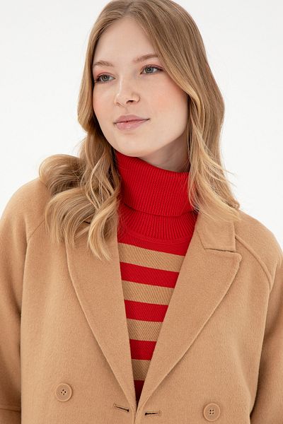 U.S. Polo Assn. Women's Camel Stamp Coat 50291521 -Vr015