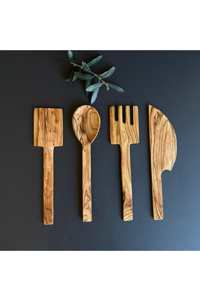 egedeneve Olive Wood 4-Piece Serving Set