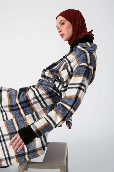 ALLDAY Indigo-Ecru-Comfortable Fit Shirt Tunic
