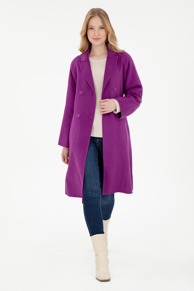 U.S. Polo Assn. Kadın Menekşe Kaşe Kaban 50291521-VR037