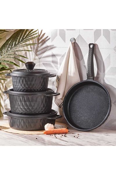 Karaca Biodiamond Cast Round 7 Piece Cookware Set