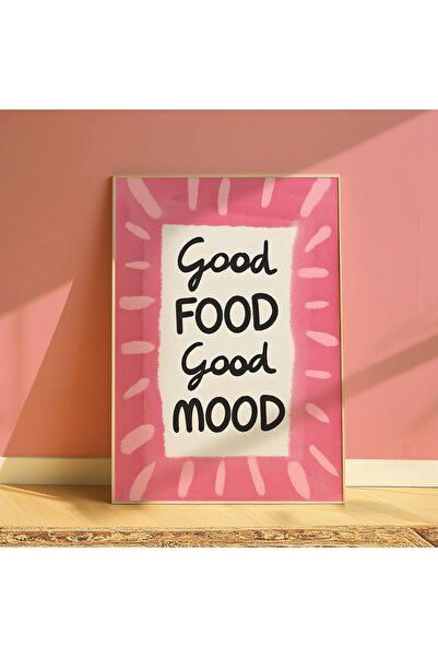 DES VU PRINT Good Food Good Mood Mutfak Temalı Poster