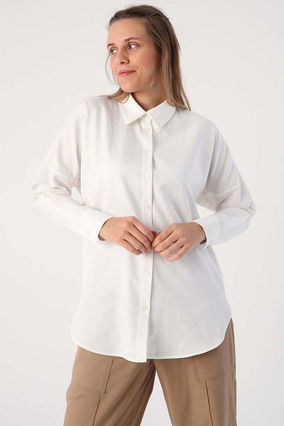 ALLDAY Ecru-Oversize Basic Shirt