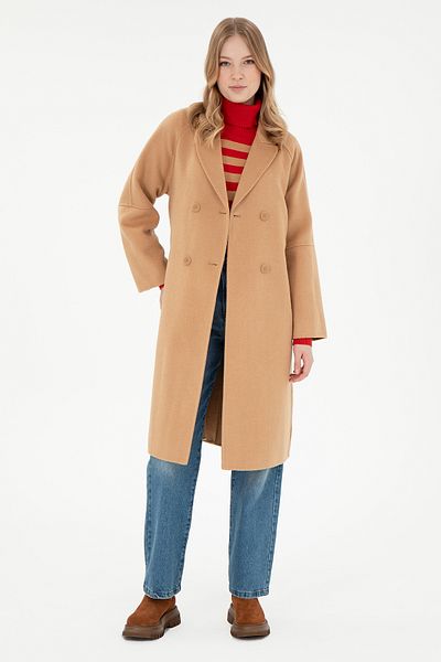 U.S. Polo Assn. Women's Camel Stamp Coat 50291521 -Vr015
