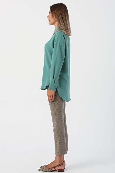 ALLDAY Green-Comfortable Shirt Tunic