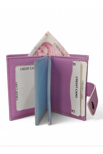 LEXA Unisex Card Holder Wallet with Plenty of Cards and Transparent Interior