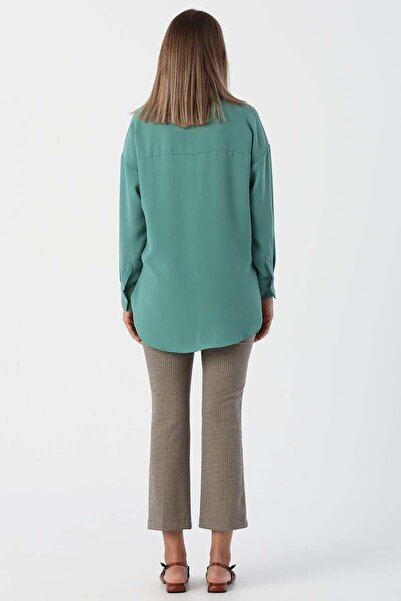 ALLDAY Green-Comfortable Shirt Tunic