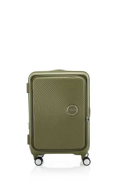 American Tourister CURIO BOOK OPENING   HARD SPINNER  55 CM SET KHAKI GREEN