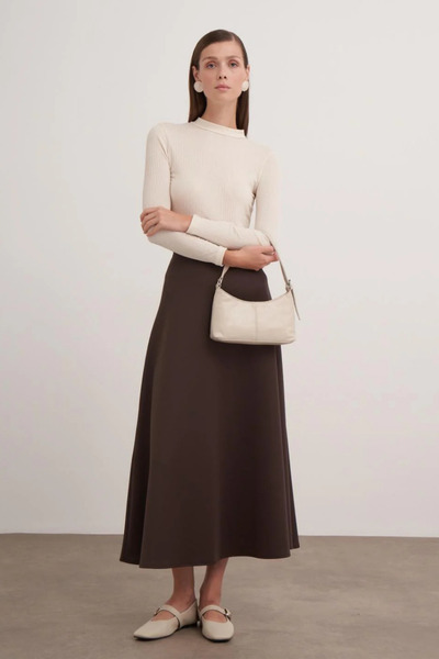 BUTİK C Scuba Etek Kahve