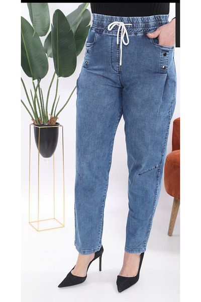 PARKDERİN Plus Size Waist Elastic Soft Texture Jeans