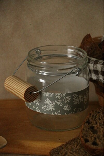 Hoyatap 2 Adet Retro Yeşil Çelik Askılı Dekoratif Vintage Kavanoz & Mumluk