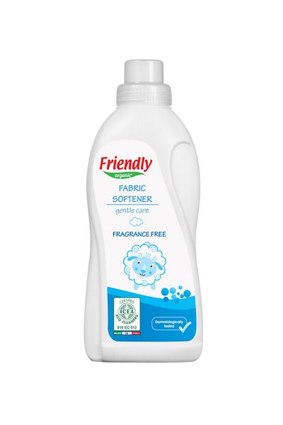 Friendly Organic 750ml Fragrance Free Baby Fabric Softener, White