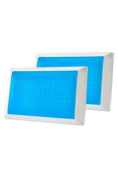 Generic Pack of 2 Gel Memory Foam Pillow Knitted Fabric 40*60*12 cm