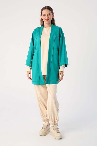 ALLDAY Ζακέτα Oversize με μανίκια Emerald-Bat