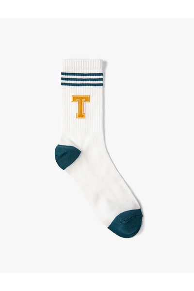 Koton College Socks Letter Patterned
