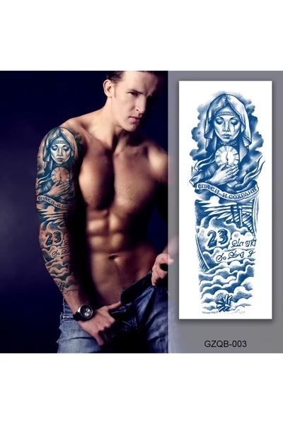 Tattoo 1 Ay Kalıcı Gerçekçi Bulut Rahibe Model 12 Saat Sonra Kararan yapıştırma Geçici Dövme Tattoo