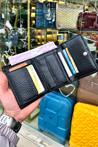 CüzCan Sahra Black Genuine Leather Women's Wallet Polite and Convenient (12X9Cm)