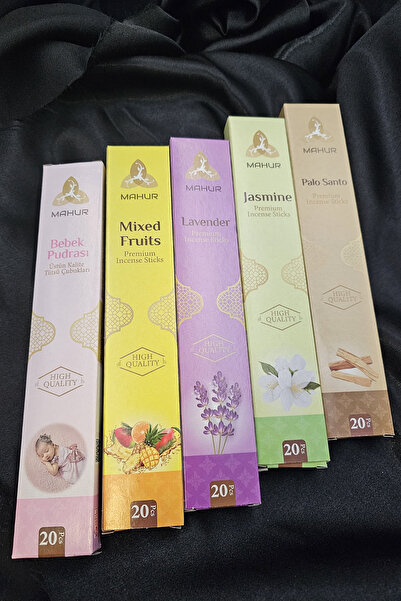 NEON PLUS 5 Farklı Koku Çubuk Tütsü Toplam 100 Adet Oda kokusu