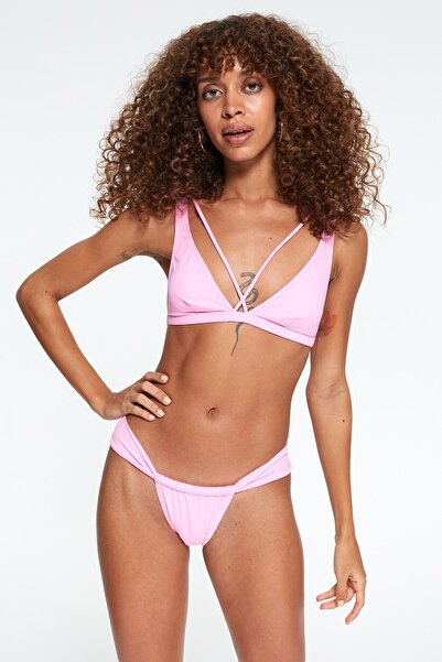 Pierre Cardin Uzun Üçgen Brazilian Bikini Takım Pembe 217317