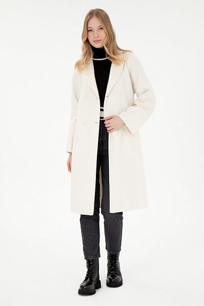 U.S. Polo Assn. Women's Cream Stamp Coat 50291521 -Vr071