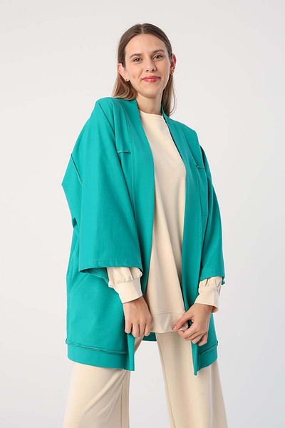 ALLDAY Ζακέτα Oversize με μανίκια Emerald-Bat