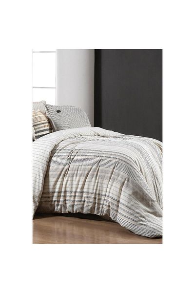 Sarev Σετ Παπλωματοθήκη Calamor Beige Διπλό - 100% Βαμβάκι, Mood Comfort