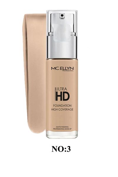 Mcellyn Ultra Intensive Professional HD Foundation - NO:3