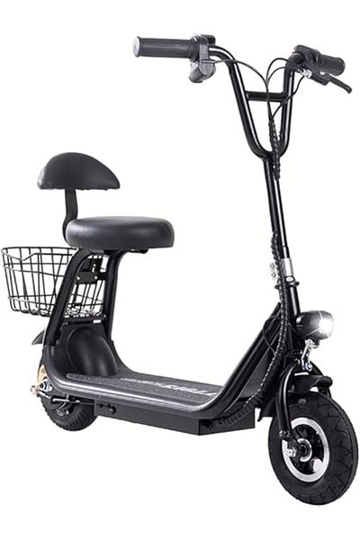 ALBADER Electric Kick Scooter V15 with Rear Basket & Front Light, Electric Scooter For Kids 36V