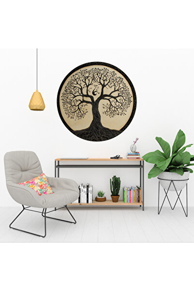 KOSS Dijital Autocolant rotund modern Arborele vieții, autocolant în formă ro...