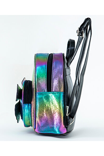 Fab N Funky Butterfly Backpack Rainbow - Durable School Bag, Spacious Compartment, 3+ Years, 8 Inches