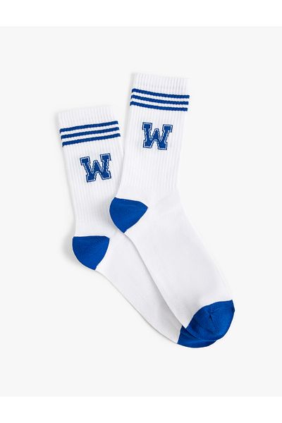 Koton College Socks Socket Letter Patterned