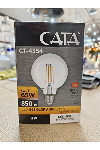 Cata 9watt Rustik Led Ampul G95 Filament / E27 Duy