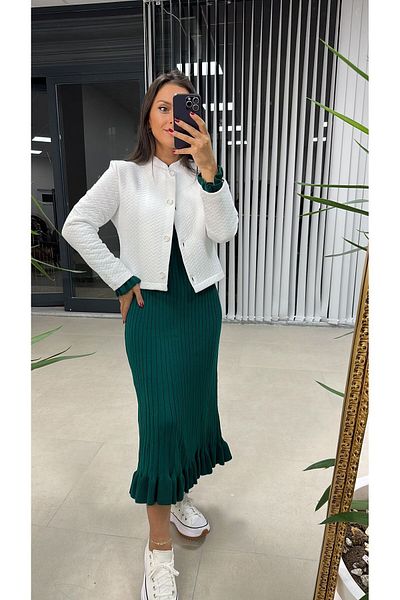 caddstore Jachetă albă din bumbac marca originală