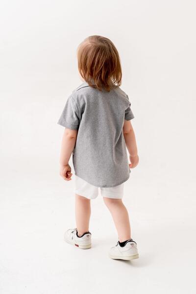 Chicsy Baby Style Shirt Adjustable Waist Short Sleeve Shorts 3-Piece Suit Holiday Wedding Dress