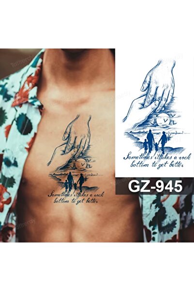 Tattoo 1 Ay Kalıcı Gerçekçi Aile Family Yazılı 12 Saat Sonra Kararan Yapıştır...