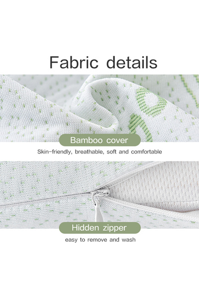 Generic Pack of 2 Memory Foam Pillow Queen Size Knitted Fabric for Sleeping