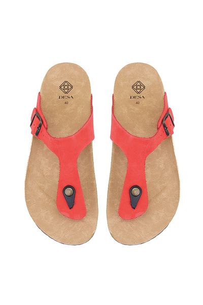 Desa Women's Red Nubuck Slippers