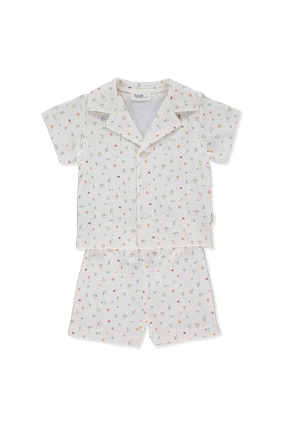 Bebetto طقم بيجامة جيرسي مكون من قطعتين - إكرو (Sweet Pyjamas/25-My Mushroom) F1415
