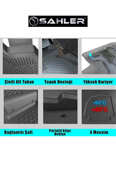 Sahler Volkswagen Jetta 2011-2018 uyumlu 4.5d havuzlu oto paspas 5 parça full set BEJ