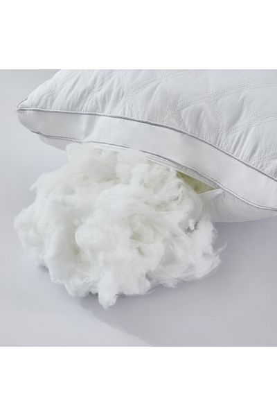 Generic Pack of 2 Cotton 1.5 Kg Sleeping Pillows Size 50x75 Cm Filled with 100% Polyester Fiber