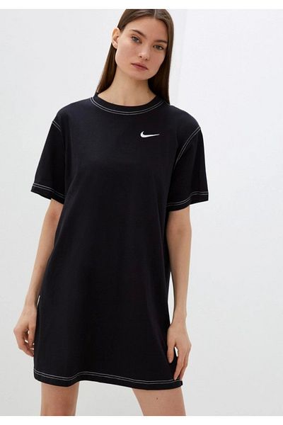 Nike Sportwear Swoosh Women's Dress Black Black Women's Dress