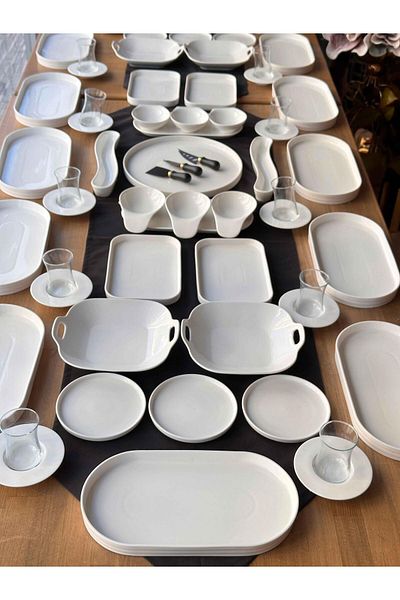 ROSSEV Linea 64 Piece Breakfast Set for 12