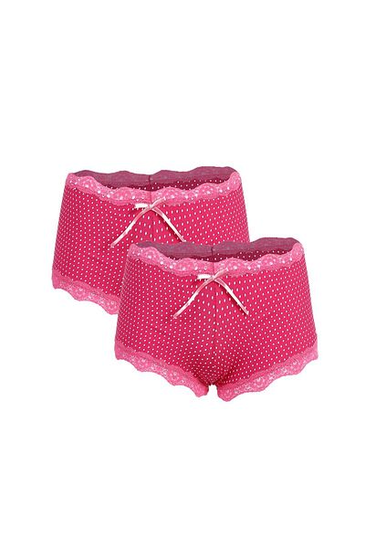 Akbeniz Boxeri roșii din bumbac pentru femei - Pachet de 2 40266