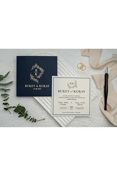 abcofis Düğün Davetiyesi Ekonom Erdem Davetiye 9287 Baskı Dahil