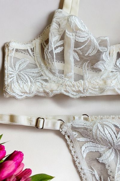 BLİSS WEAR FASHION Women's Patterned Underwire Bra Underwear Set