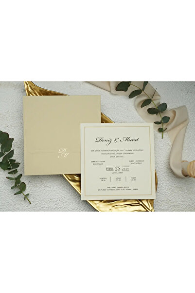 abcofis Düğün Davetiyesi Ekonom Erdem Davetiye 9251 Baskı Dahil