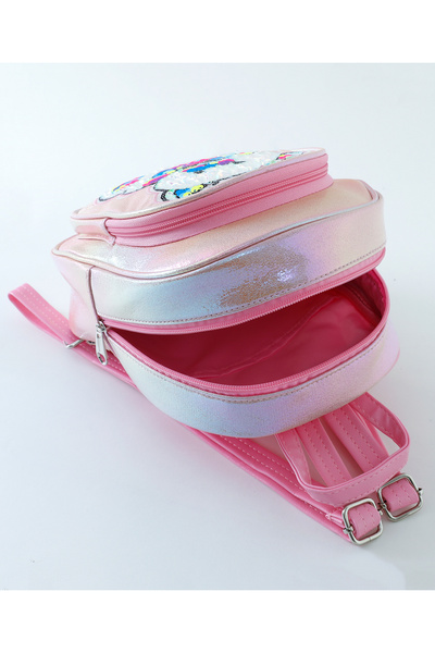 Fab N Funky Classic Pink Bear Backpack for Kids, Durable School Bag with Panda Design, Spacious Compartments,9in