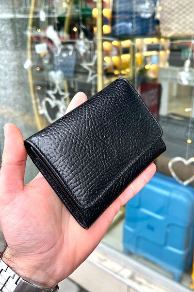CüzCan Sahra Black Genuine Leather Women's Wallet Polite and Convenient (12X9Cm)